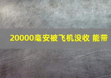 20000毫安被飞机没收 能带